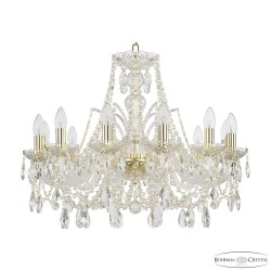 Люстра хрустальная 105/12/240 G Bohemia Ivele Crystal (Стеклянный рожок)