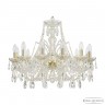 Люстра хрустальная 105/12/240 G Bohemia Ivele Crystal (Стеклянный рожок)