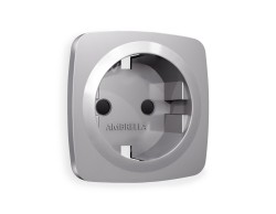 Ambrella Light Лицевая панель для электрической розетки с заземлением со шторками QUANT Ambrella Volt OMEGA OP5070