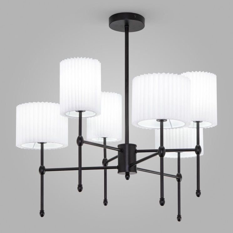 Потолочная люстра с тканевыми абажурами                      Eurosvet  60162/6 черный