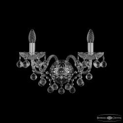 Бра хрустальные 1409B/2/195/XL Ni  Bohemia Ivele Crystal (Стеклянный рожок)