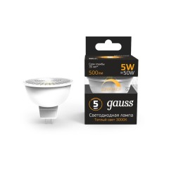 Светодиодная лампа Gauss Софит 5W 500Lm 3000K GU10 101506105-D101506105-D_GAUSS