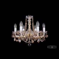 Люстра хрустальная 1402/6/160 G R721 Bohemia Ivele Crystal (Стеклянный рожок)
