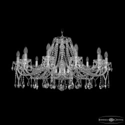Люстра хрустальная 1413/12/360 Ni  Bohemia Ivele Crystal (Стеклянный рожок)