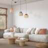 Подвесной светильник с тканевым рассеивателем                      TK Lighting  3140 Duo