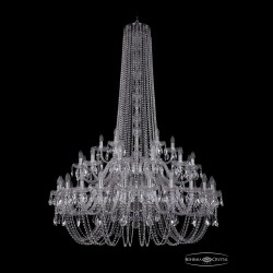 Люстра хрустальная 1402/24+12+6/460/h-176/2d Ni Bohemia Ivele Crystal (Стеклянный рожок)