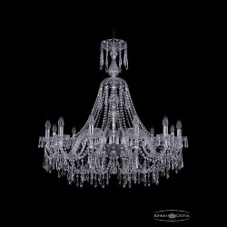 Люстра хрустальная 1403/12/360/XL-100 Ni Bohemia Ivele Crystal (Стеклянный рожок)