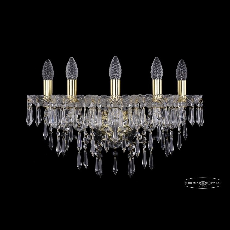 Бра хрустальные 1403B/5/160/XL G Bohemia Ivele Crystal (Стеклянный рожок)