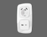 Ambrella Light Лицевая панель для розетки 2USB A+C QUANT Ambrella Volt OMEGA OP1310