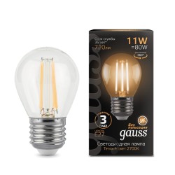 Светодиодная филаментная лампа Gauss Шар 11W 810Lm 2700K E27 105802111105802111_GAUSS