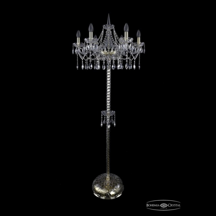 Торшер хрустальный 1413T2/6/200-160 G Bohemia Ivele Crystal (Стеклянный рожок)