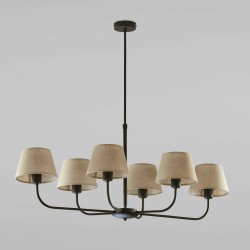 Подвесная люстра с тканевыми абажурами                      TK Lighting  3999 Chicago