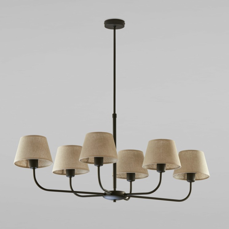Подвесная люстра с тканевыми абажурами                      TK Lighting  3999 Chicago