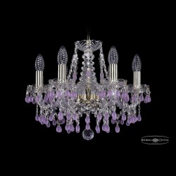 Люстра хрустальная 1410/6/141 G V7010 Bohemia Ivele Crystal (Стеклянный рожок)