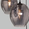 Подвесной светильник со стеклянным плафоном                      Eurosvet  50195/3 черный жемчуг