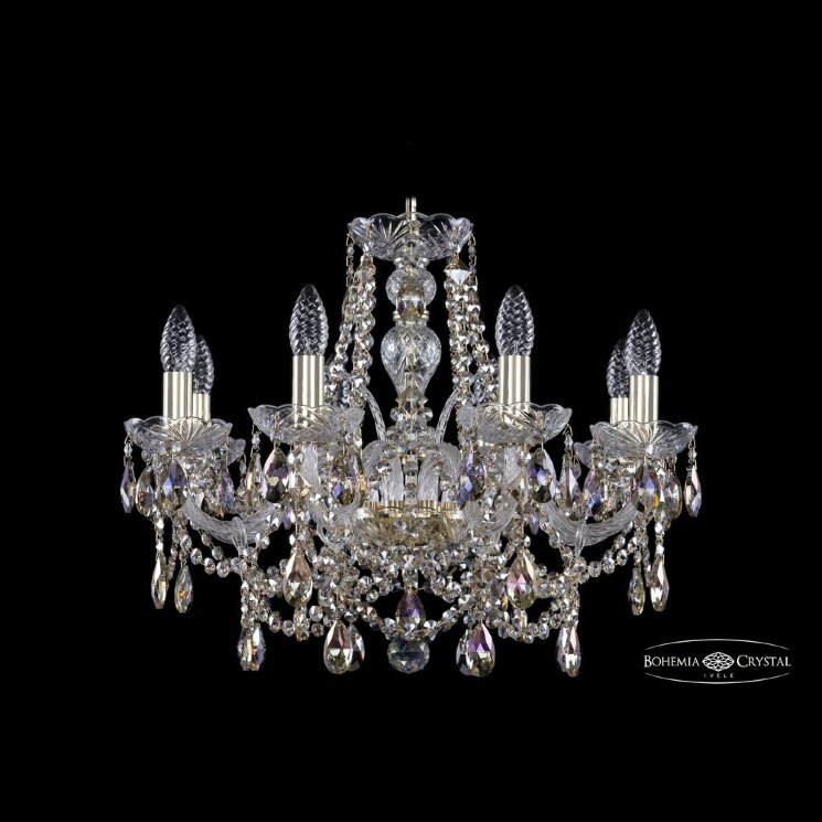 Люстра хрустальная 1411/8/195 G R801 Bohemia Ivele Crystal (Стеклянный рожок)