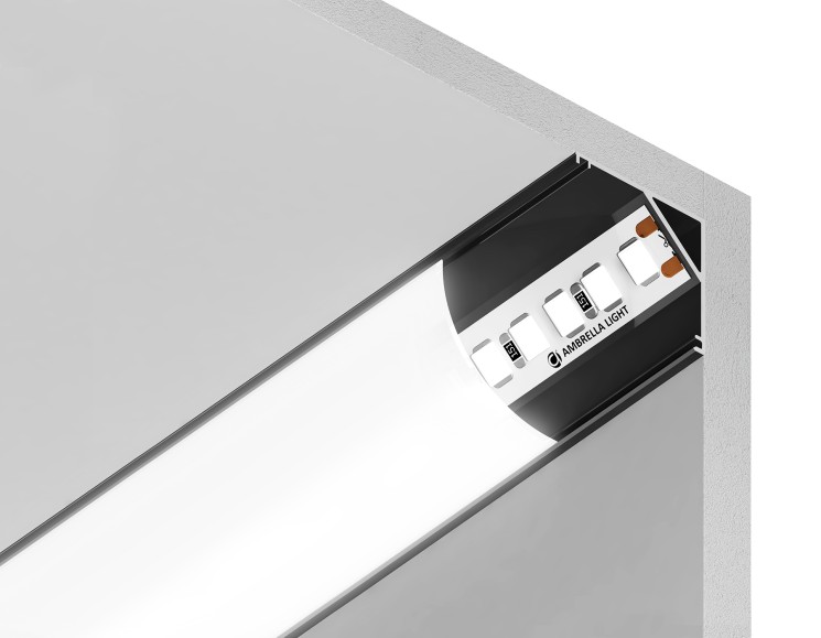Ambrella Light Профиль угловой круглый для ленты ILLUMINATION GP2100BK