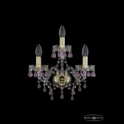 Бра хрустальные 1410B/2+1/141 G V7010 Bohemia Ivele Crystal (Стеклянный рожок)