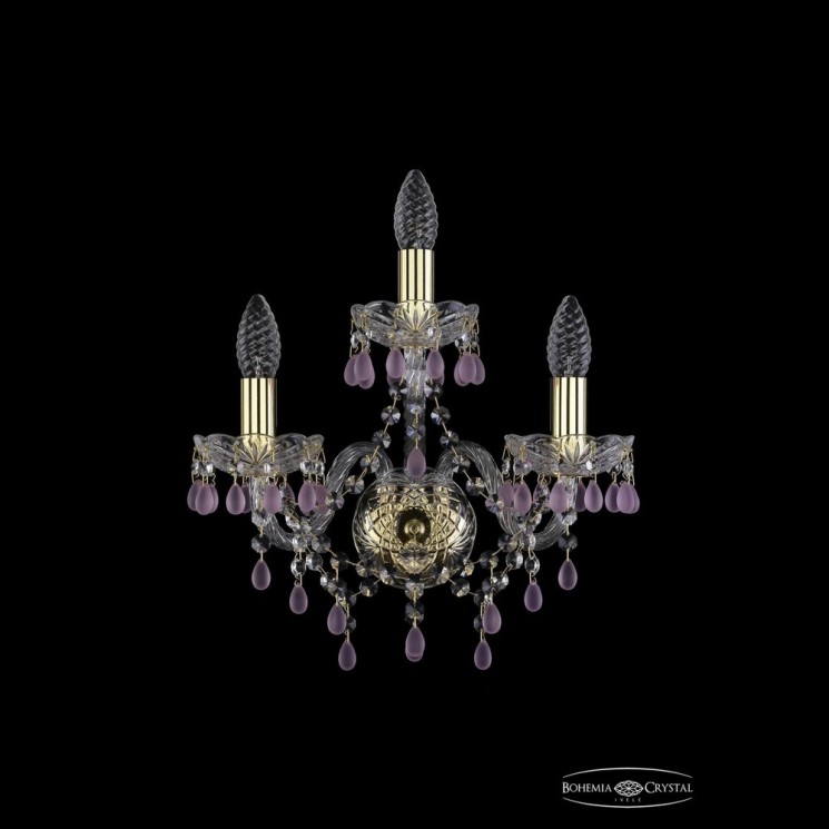 Бра хрустальные 1410B/2+1/141 G V7010 Bohemia Ivele Crystal (Стеклянный рожок)