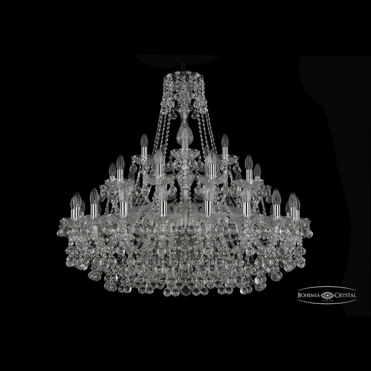 Люстра хрустальная 1409/20+10+5/360 Ni Bohemia Ivele Crystal (Стеклянный рожок)