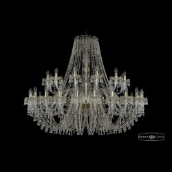 Люстра хрустальная 1410/24+12/530 G V0300 Bohemia Ivele Crystal (Стеклянный рожок)