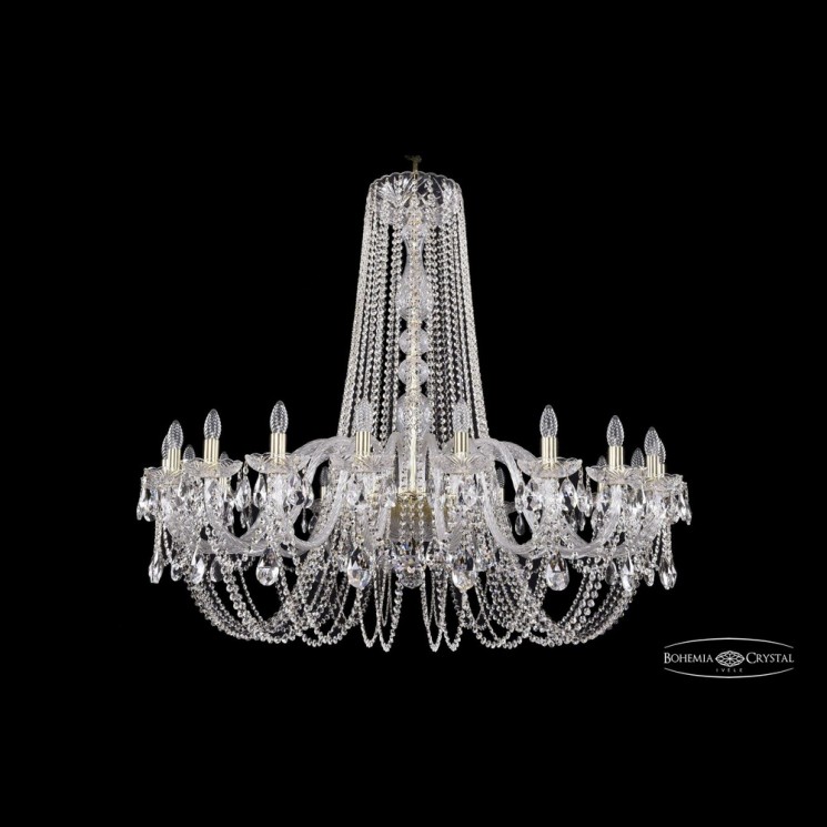 Люстра хрустальная 1402/20/460/h-115 G Bohemia Ivele Crystal (Стеклянный рожок)