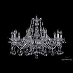Люстра хрустальная 1413/10/300 Ni Balls Bohemia Ivele Crystal (Стеклянный рожок)