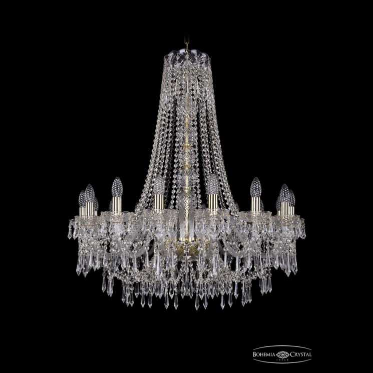 Люстра хрустальная 1403/16/300/h-95 G Bohemia Ivele Crystal (Стеклянный рожок)