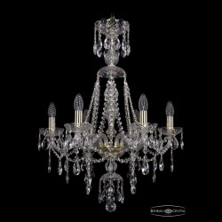 Люстра хрустальная 1415/6/200/XL-77 G Bohemia Ivele Crystal (Стеклянный рожок)