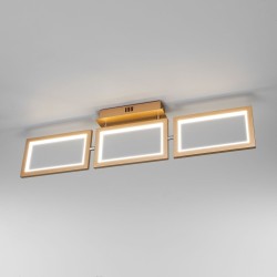 Потолочный светодиодный светильник в стиле минимализм                      Eurosvet  90223/3 матовое золото