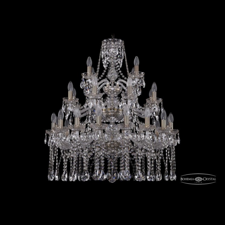 Люстра хрустальная 1413/16+8+4/300/3d Pa Bohemia Ivele Crystal (Стеклянный рожок)