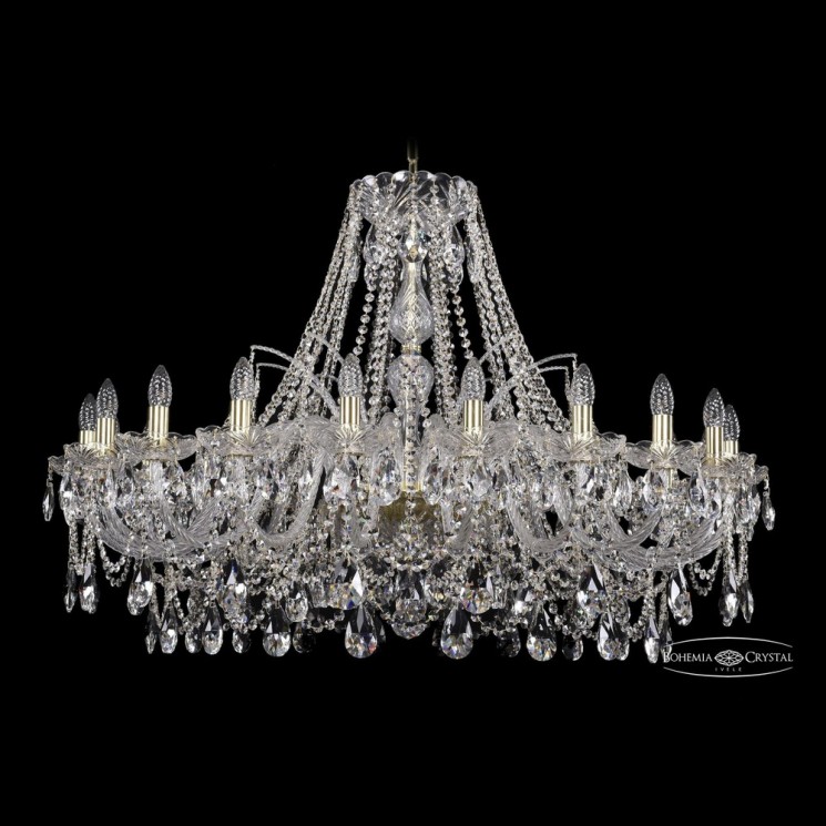 Люстра хрустальная 1411/20/400 G Bohemia Ivele Crystal (Стеклянный рожок)