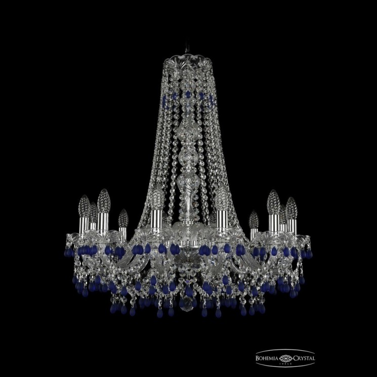 Люстра хрустальная 1410/12/240/h-74 Ni V3001 Bohemia Ivele Crystal (Стеклянный рожок)