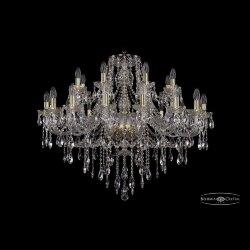 Люстра хрустальная 1415/16+8/360 G Bohemia Ivele Crystal (Стеклянный рожок)