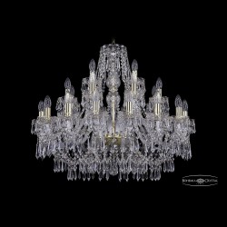 Люстра хрустальная 1403/16+8+4/300 G Bohemia Ivele Crystal (Стеклянный рожок)