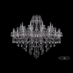 Люстра хрустальная 1415/20+10/460 Ni Bohemia Ivele Crystal (Стеклянный рожок)