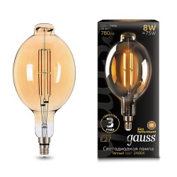 Светодиодная филаментная лампа Gauss G95 8W 780Lm 2400K E27 151802008151802008_GAUSS