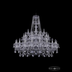 Люстра хрустальная 1411/20+10+5/400/2d Ni Bohemia Ivele Crystal (Стеклянный рожок)