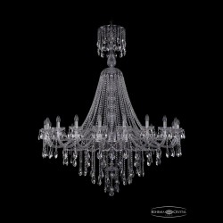 Люстра хрустальная 1415/20/530/XL-180 Ni Bohemia Ivele Crystal (Стеклянный рожок)
