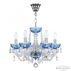 Люстра с цветным хрусталём 5402/6/141 Ni Aquamarine/M-1G Bohemia Ivele Crystal (5402)