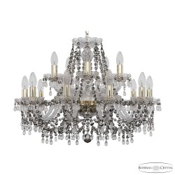Люстра хрустальная 1410/10+5/240 G V0300 R731 Bohemia Ivele Crystal (Стеклянный рожок)