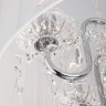 Люстра подвесная с абажуром и хрусталем                      Eurosvet  2045/5 хром/белый