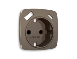 Ambrella Light Лицевая панель для электрической розетки с заземлением со шторками 2USB A+C QUANT Ambrella Volt OMEGA OP6400