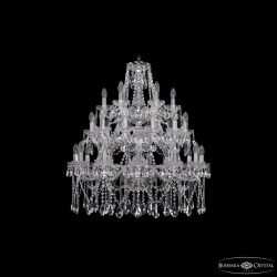 Люстра хрустальная 1413/12+12+6/300/3d Ni Bohemia Ivele Crystal (Стеклянный рожок)