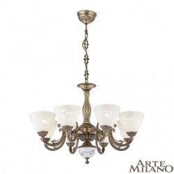 Люстра с плафонами подвесная 343659/8 AB Arte Milano (Подвесные)