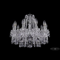 Люстра хрустальная 1403/10/160 Ni Bohemia Ivele Crystal (Стеклянный рожок)