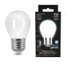 105202209 Лампа Gauss Filament Шар 9W 610lm 4100К Е27 milky LED 1/10/50