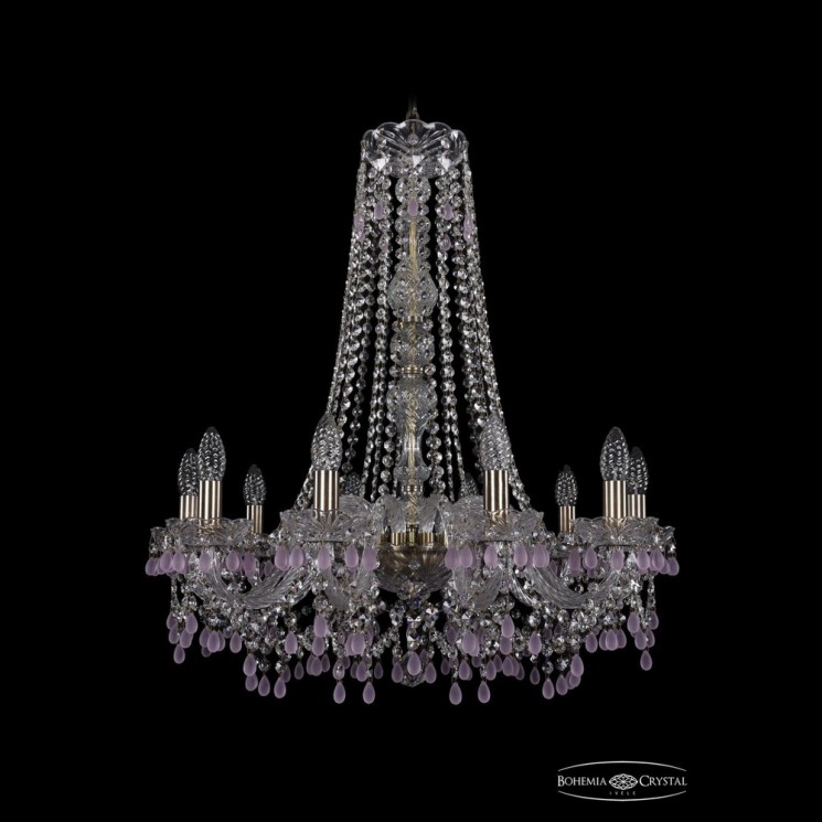 Люстра хрустальная 1410/10/240/h-74 Pa V7010 Bohemia Ivele Crystal (Стеклянный рожок)
