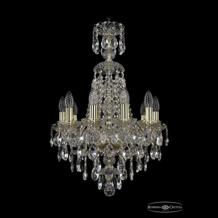 Люстра хрустальная 1415/10/141/XL-66 G Bohemia Ivele Crystal (Стеклянный рожок)