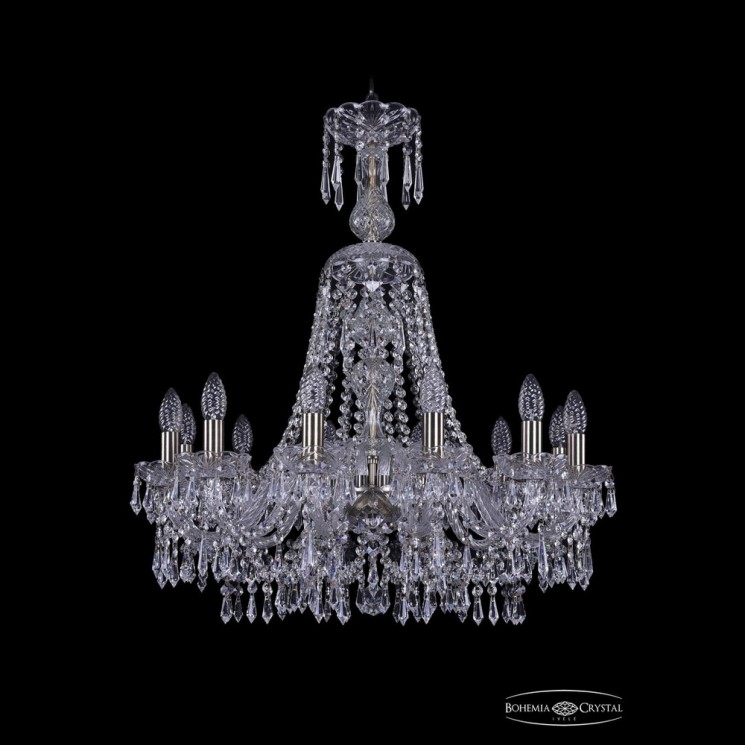 Люстра хрустальная 1403/12/240/XL-75 Pa Bohemia Ivele Crystal (Стеклянный рожок)